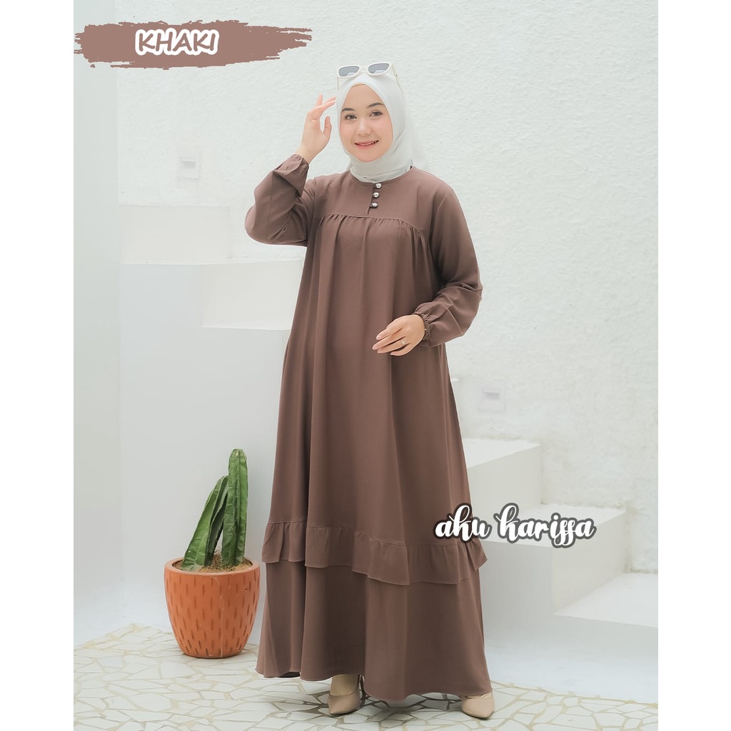 GAMIS RIYANI LATISYA AKU KARISSA TERBARU MODEL REMPEL DAILY DRESS TERNYAMAN