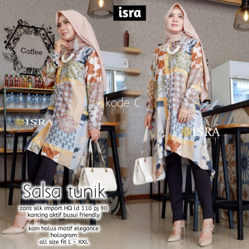 Tunik Wanita Zara Silk Original