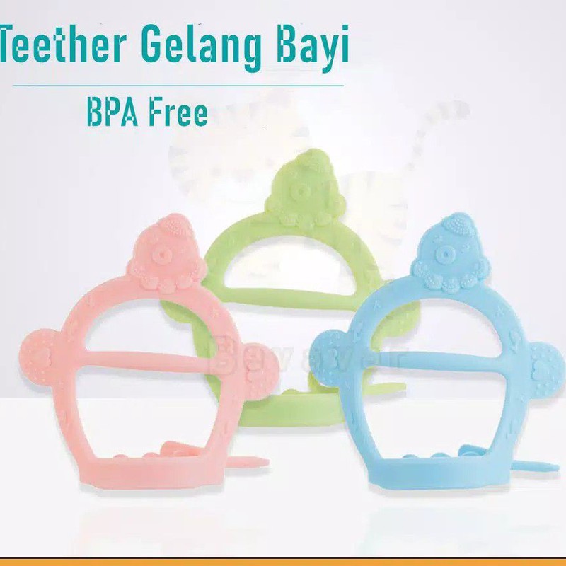 Gigitan Bayi Bentuk Gelang - Teether Gelang Bayi - Bracelet Teether - Sarung Tangan Teether Bayi