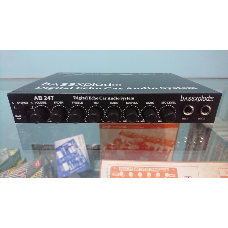 EQUALIZER preamp MOBIL 2MIC KARAOKE BASSXPLOD AB247