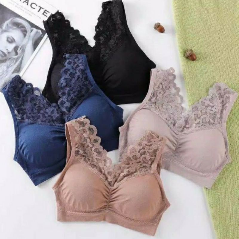 Bralette Bra Bh Fashion Busa Tanpa Kawat | Miniset Renda