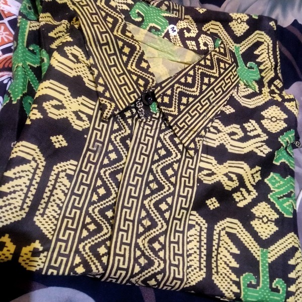 Bswart Batik Hrb026 Kenongo Hem Pendek Padi Pekalongan M L Xl Batik Pria Murah Modern Grosir