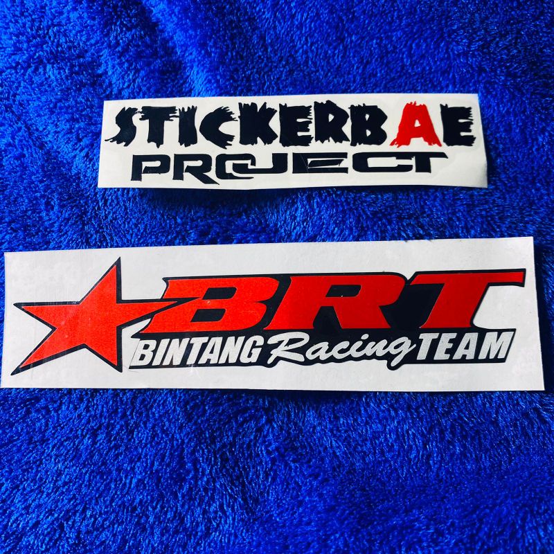 Stiker BRT cuting stiker bintang racing team bahan reflektive