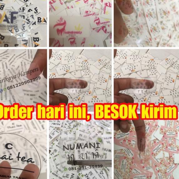 

(PERSEGI PANJANG) STIKER BENING WATERPROOF/STIKER KEMASAN/STIKER PRODUK/STIKER TOPLES/STIKER BOTOL