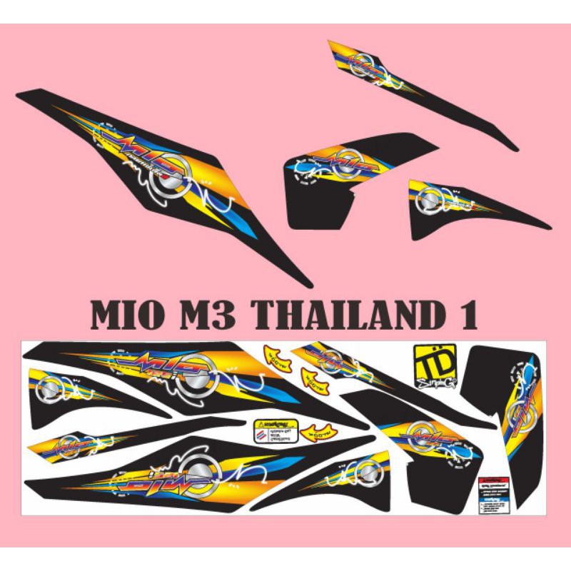STIKER STRIPING MOTOR MIO M3 THAILAND