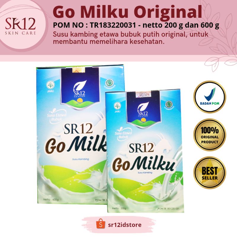 

Go Milku Sr12 Original Susu Kambing Etawa Bubuk Penambah Berat Badan Susu Pelancar ASI Susu Enak Penambah Nafsu Makan Susu Kambing Anak Dewasa Lansia Susu Kesehatan Membantu Memelihara Kesehatan Lambung Meningkatkan Daya Tahan Tubuh Susu Imunitas Anak