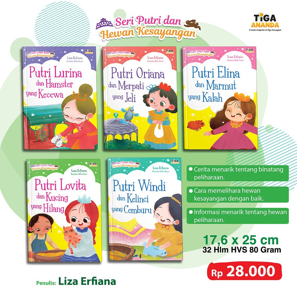Seri Putri dan Hewan Kesayangan Putri Lurina|Putri Oriana|putri Elina|Putri Lovita|Putri Windi