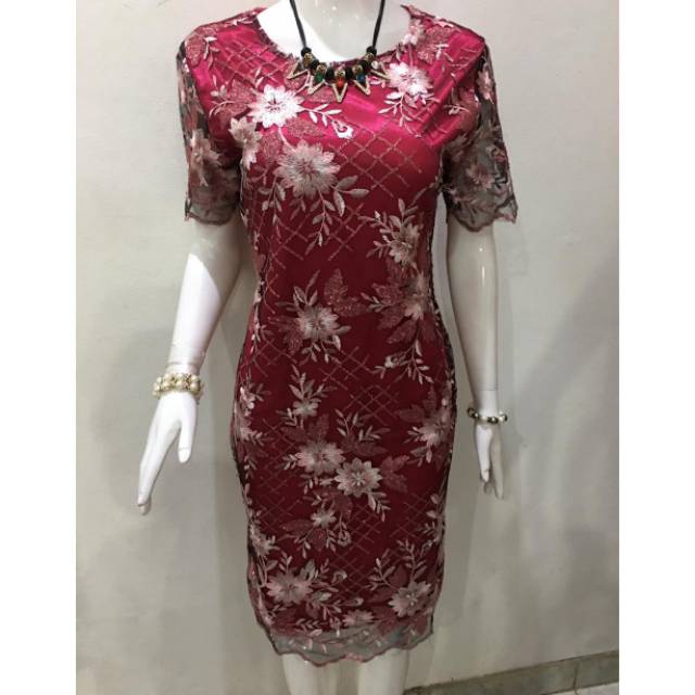 dres brukat wanita termurah