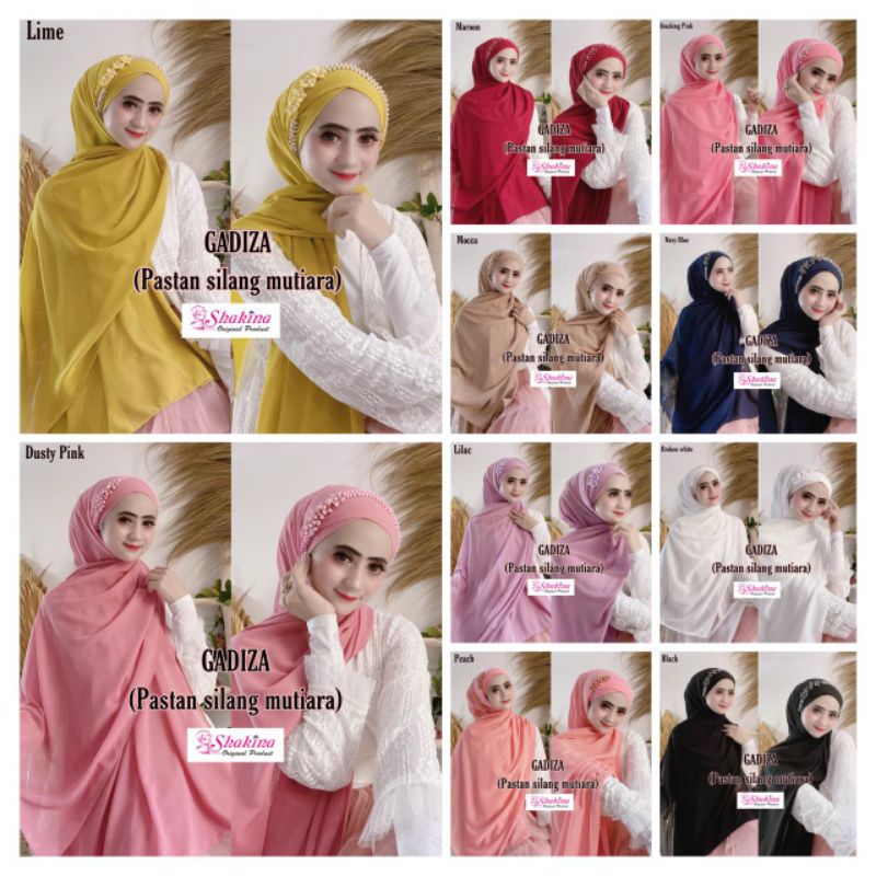 Jilbab Pashmina Instan Pastan Gadiza Silang Mutiara Ori Shakina-2