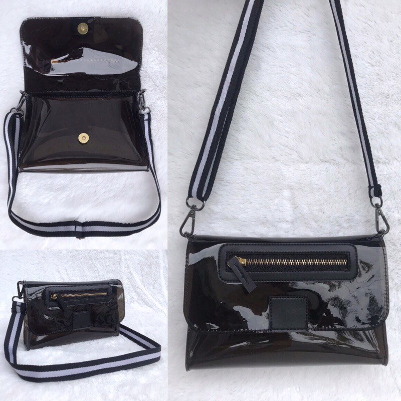 Tas mika selempang mini / Tas Selempang pvc / tas selempang jelly / tas keren / tas mika kekinian