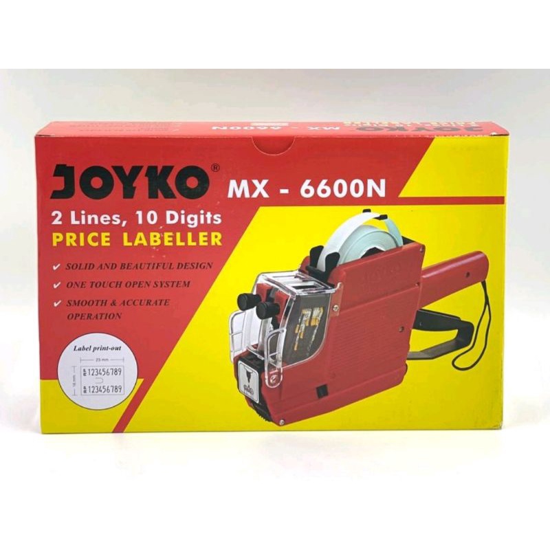 

Alat Mesin Label Harga JOYKO MX-6600N/Price Labeller 2 Baris 10 Digit