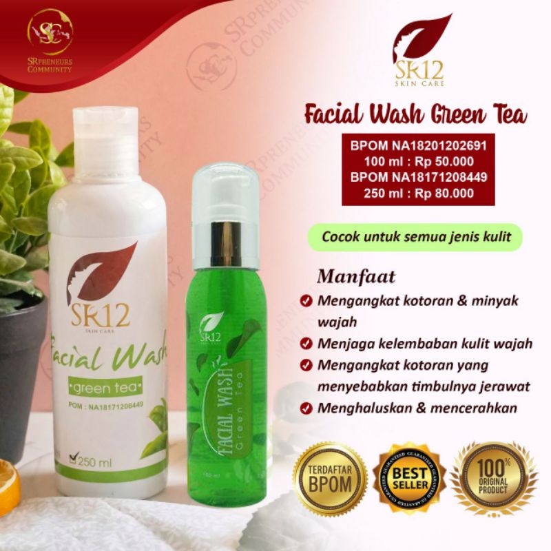 Facial Wash Green Tea - Sabun wajah herbal