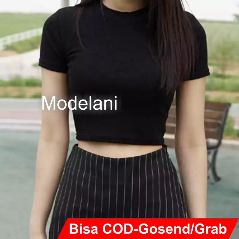 CROP WANITA/KAOS WANITA RIB PREMIUM