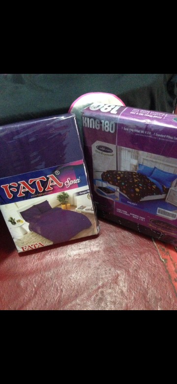 Id. Fata - Sprei Single Jacquard  Emboss Grape Royal