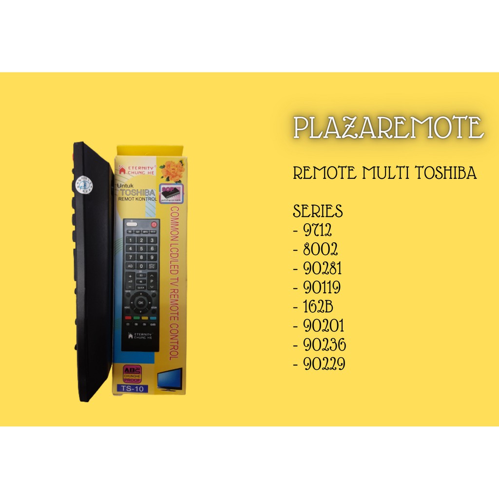 Remote TOSHIBA multi TV tabung LCD LED TS10