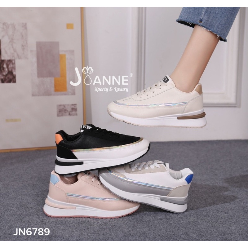 JOANNE Leather Sporty Sneakers Shoes JN6789