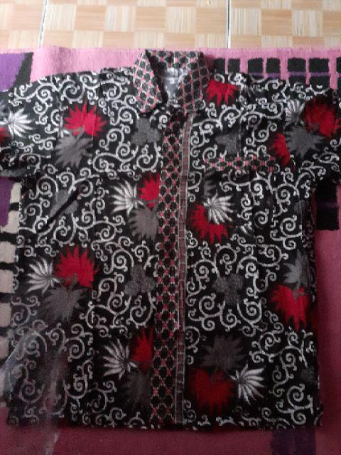 Hot Item Kemeja Hem Batik Pria Pekalongan Terfavorit Lengan Pendek Size M L Xl