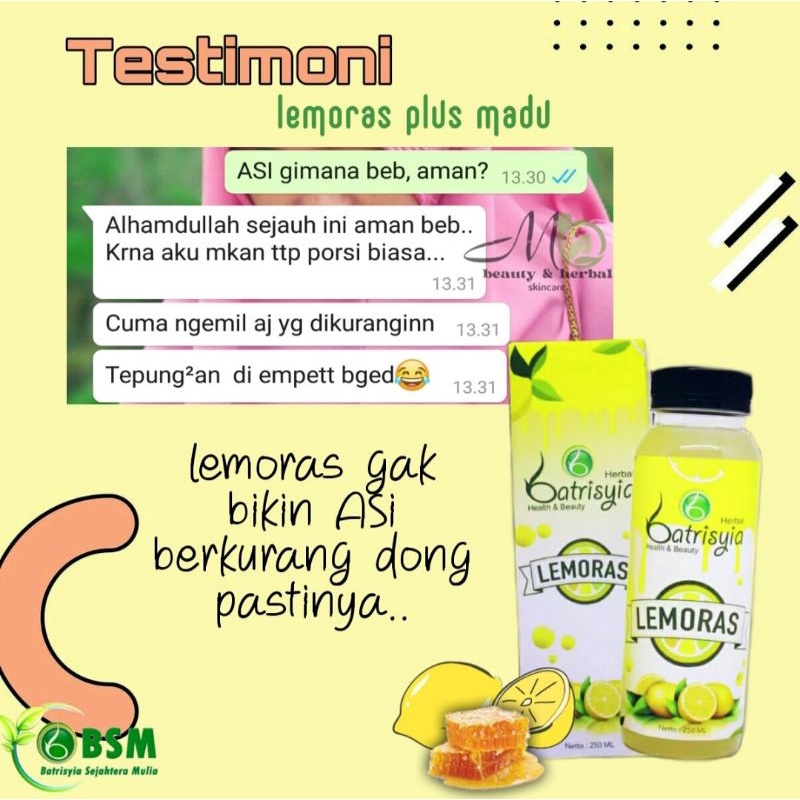 DIET AMANUNTUK BUSUI/ PELANGSING BUSUI/ PENURUN BERAT BADAN ALAMI/LEMORAS BATRISYIA/SARI LEMON+MADU