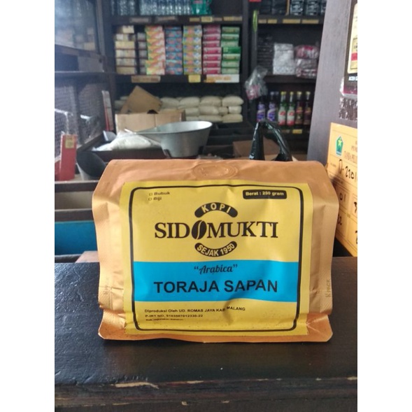 

Kopi 100% Arabika Sido Mukti Toraja Sapan 125gr & 250gr