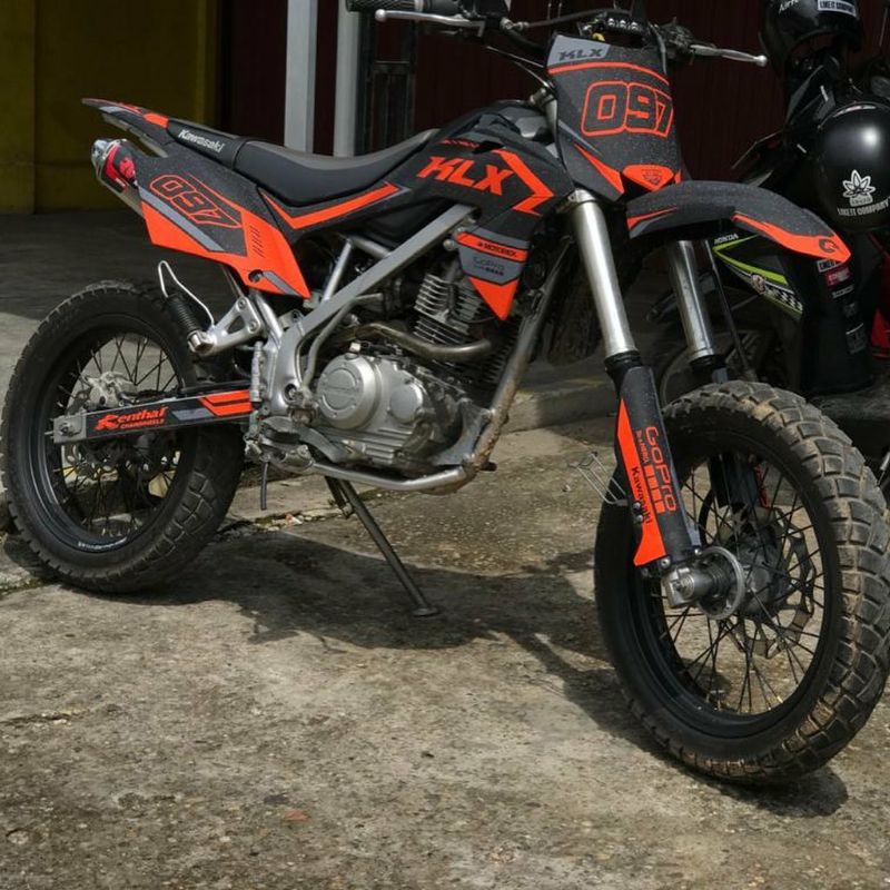 decal stiker fullbody klx bf | CRF 150L | DTRACKER doff GLITTER