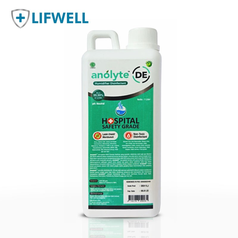 Anolyte DE Humidifier 1 Liter. Air Disinfectant Diffuser Hospital Grade. Cairan Disinfektan Ruangan.