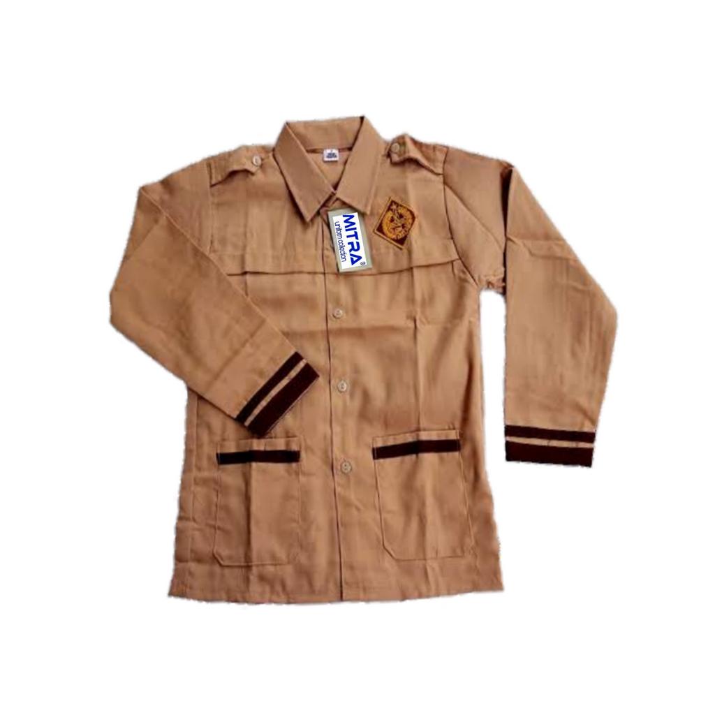 Baju Seragam Pramuka Siaga SD Lengan Panjang Baju Anak Laki Laki Baju Anak Perempuan Kemeja Pramuka 