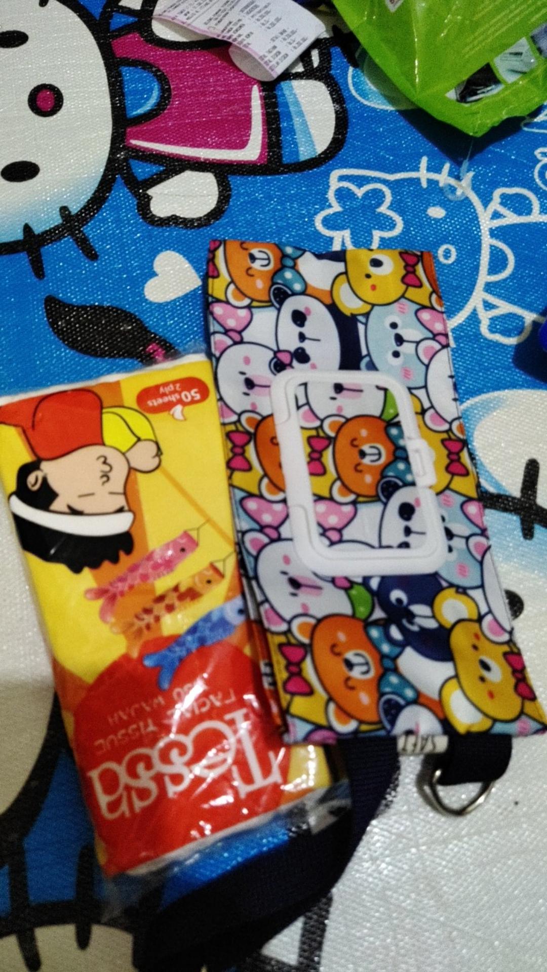 Tempat Tissue Basah Dan Kering 2in1 3in1 4in1 Panda Biru