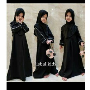 Abaya Couple Anak Perempuan Dan Ibu List Tangan