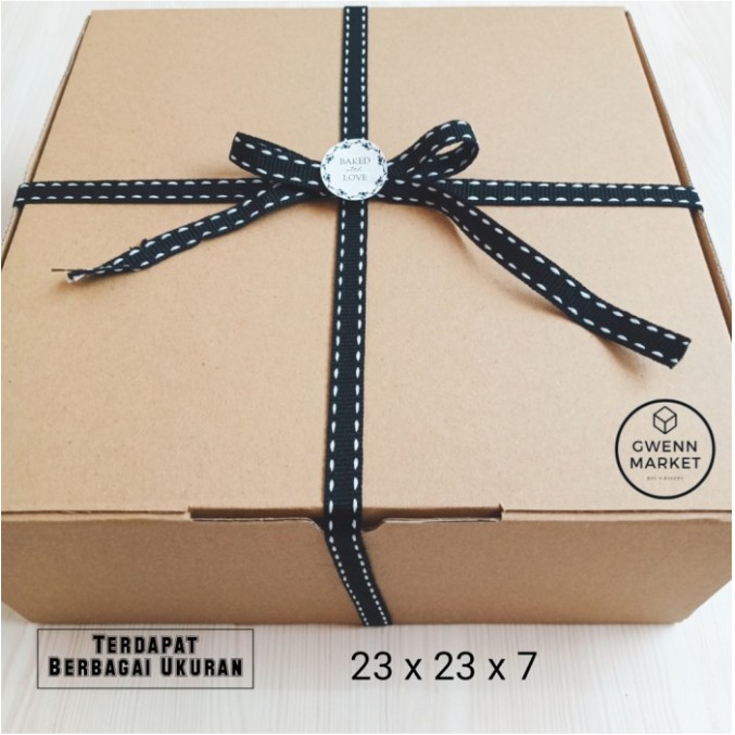 

Dus corrugated per 5pcs 23x23x7 eflute corrugated box roti brownies bolu jadul