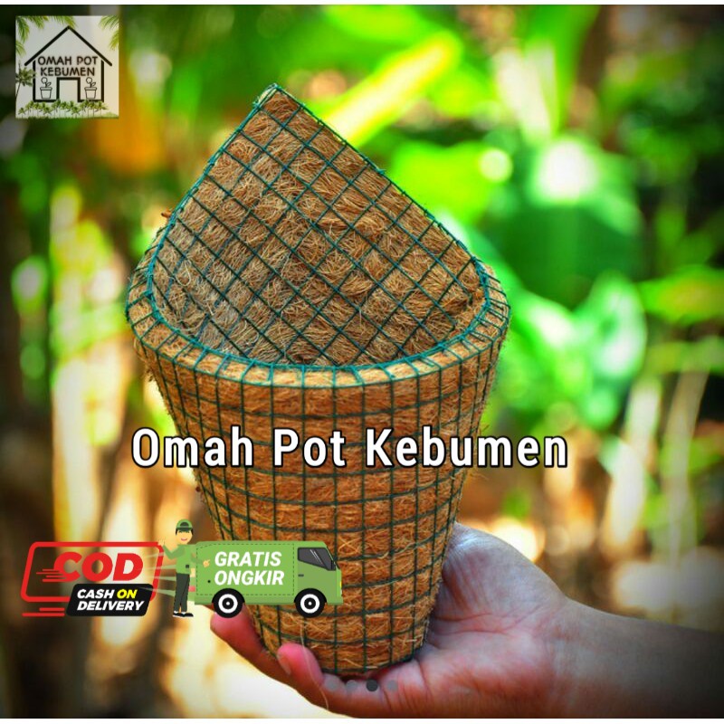 Pot sabut kelapa / Pot serabut kelapa / Pot anggrek / Pot tempel / Pot tanaman