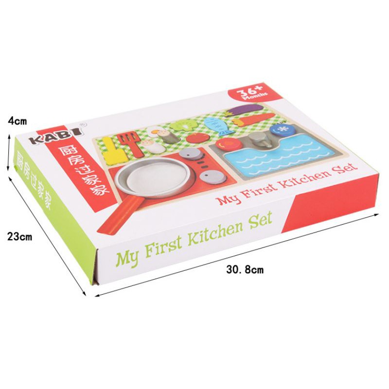 KABI wooden kitchen set / mainan masak masak anak