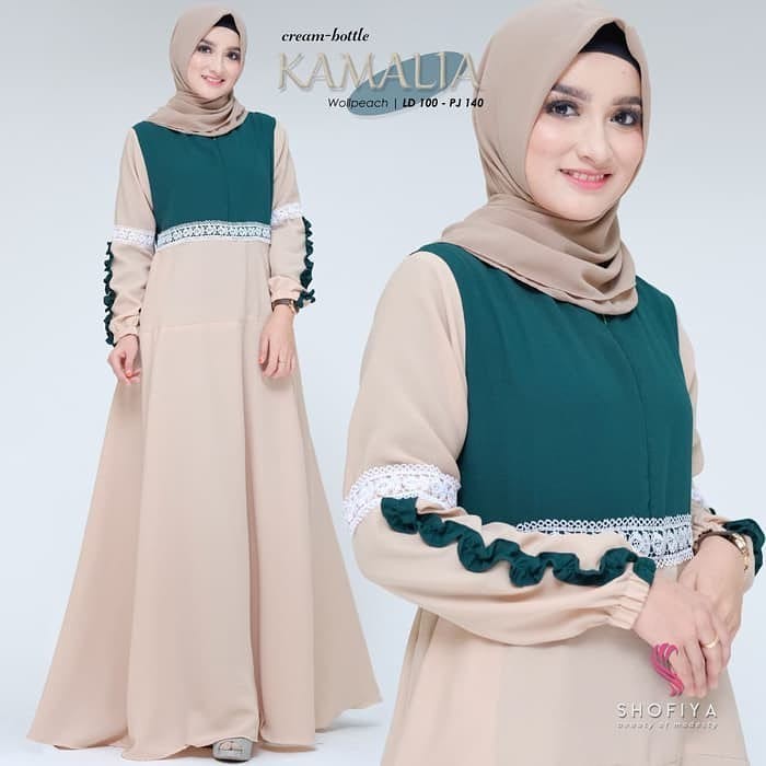 Baju Termurah Kamalia Dress Muslim Wanita Gamis Terbaru 2019