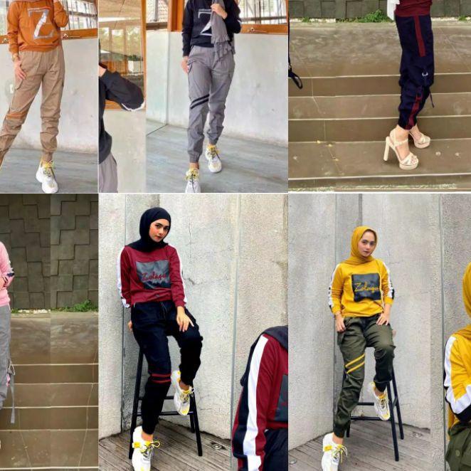 ➱ PREMIUM SET GISKA Z/ ZOLAQU/BB/SETELAN PREMIUM CELANA KATUN ♩