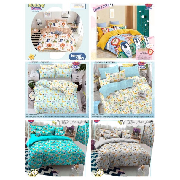 (A) SPREI ANAK ANTI GESER MOTIF SUMMER SAFARI ANIMAL ZOO AMAZONE │ SEPREI ANAK MOTIF ZEBRA ANIMAL JE