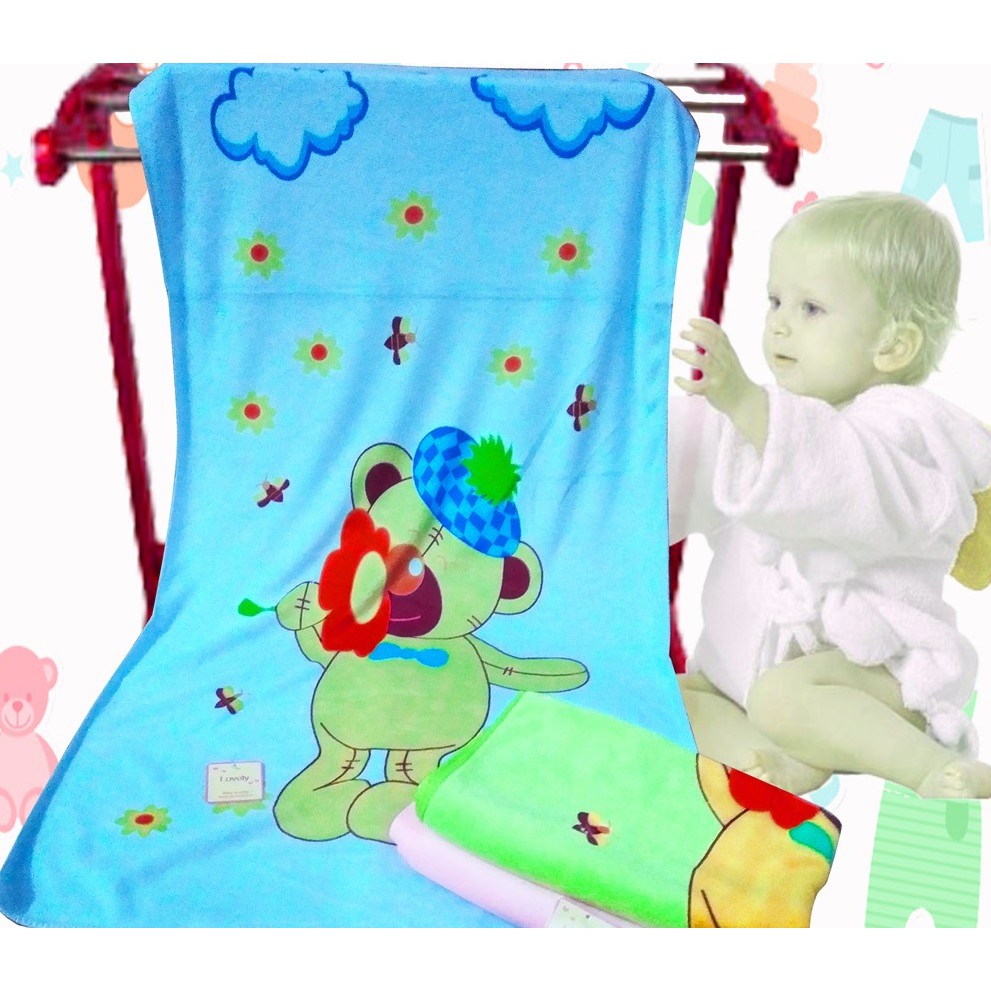 Handuk Mandi Bayi Baby Lovely Angel ukuran 120 x 60 cm / Handuk random color