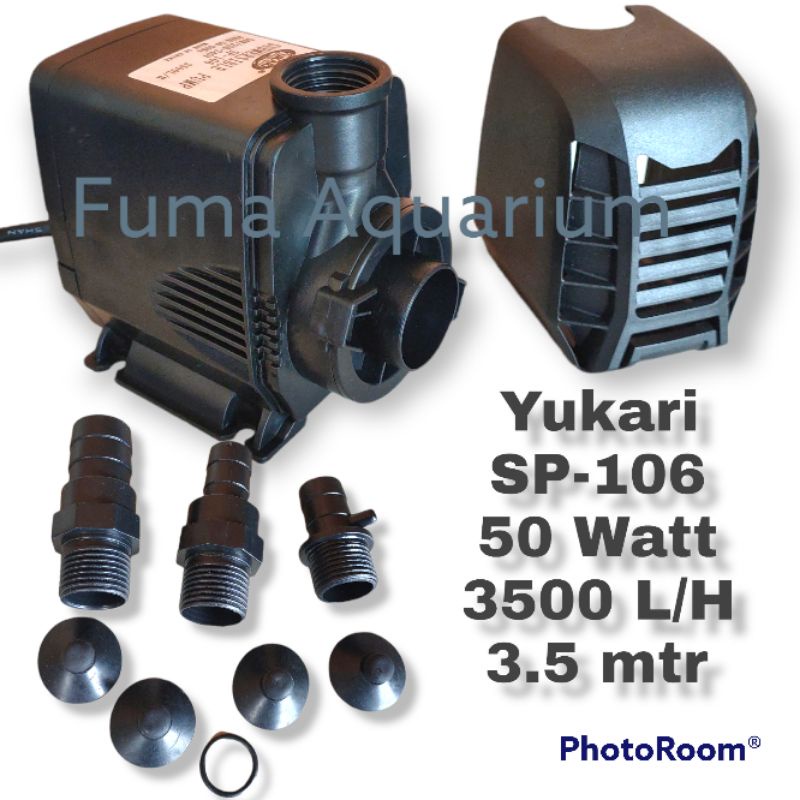 Yukari SP-106 Pompa Filter Kolam Aquarium Hidroponik Low Watt Submersible Pump Power Head