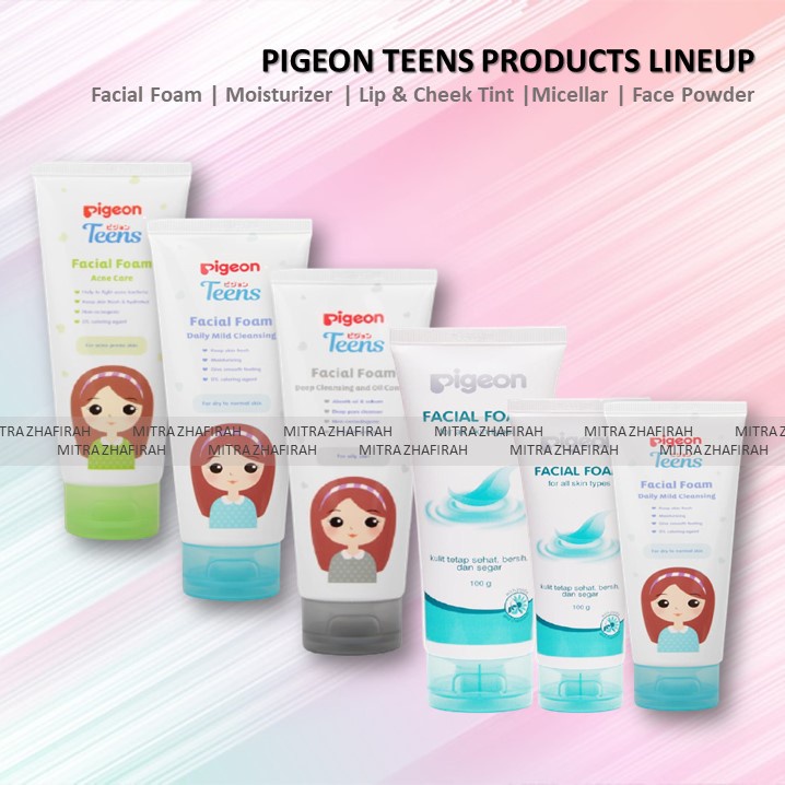 ✅MZ✅ PIGEON Facial Foam 40gr 100gr - Facial Foam PIGEON 100gr 40gr - Sabun Cuci Muka PIGEON - Sabun Pencuci Muka PIGEON untuk remaja Kulit Sensitif Berjerawat dan Berminyak