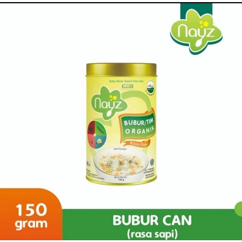 nayz bubur bayi rasa sapi 150 gram menu 2, bubur mpasi bayi