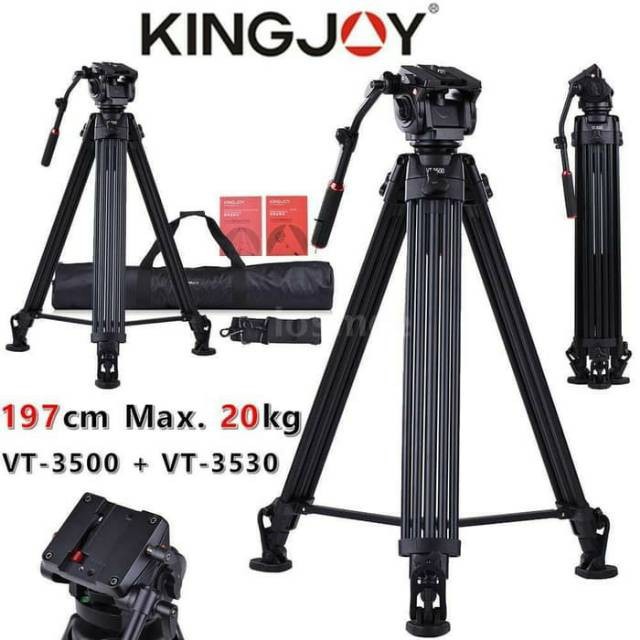 Kingjoy VT-3500 / VT3500 + VT-3530 / VT3530 Professional Tripod Video