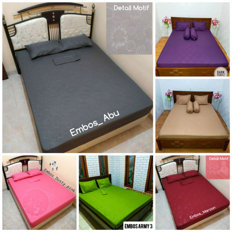 Sprei Polos 180 160 120 Sprei Polos Embos Adem Halus Tidak Luntur