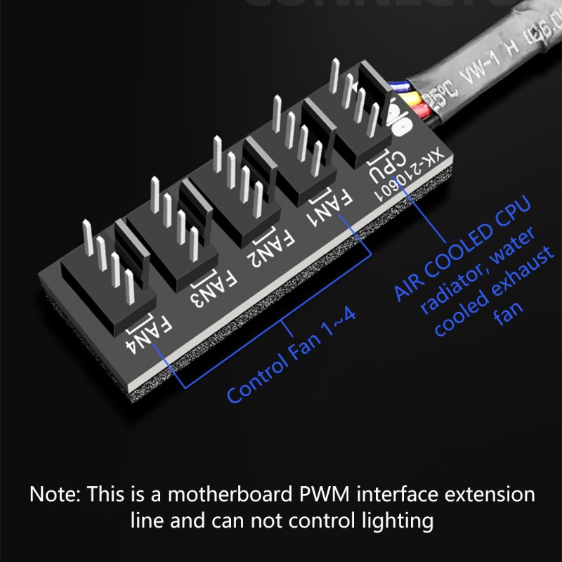 Btsg Coolmoon PWM 1sampai5 Fan Hub 4Pin Splitter Molex 4p PWM Kipas CPU Hub Komputer PC Untuk Case Chasis Cooler Power Extensi