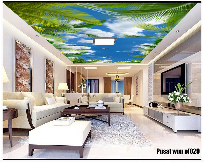 Wallpaper Plafon | Wallpaper Langit | Wallpaper Plafon langit - Motif Awan / Plafon / Langit cerah 1
