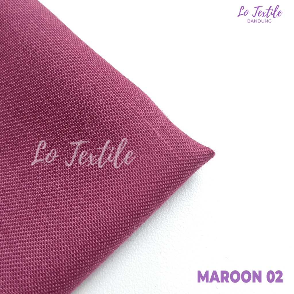 Kain Katun Toyobo Fodu Premium 0.5 Meter (Seri 1) - Bahan Katun Podu Cotton Koko Gamis Meteran-Maroon Cerah - 02