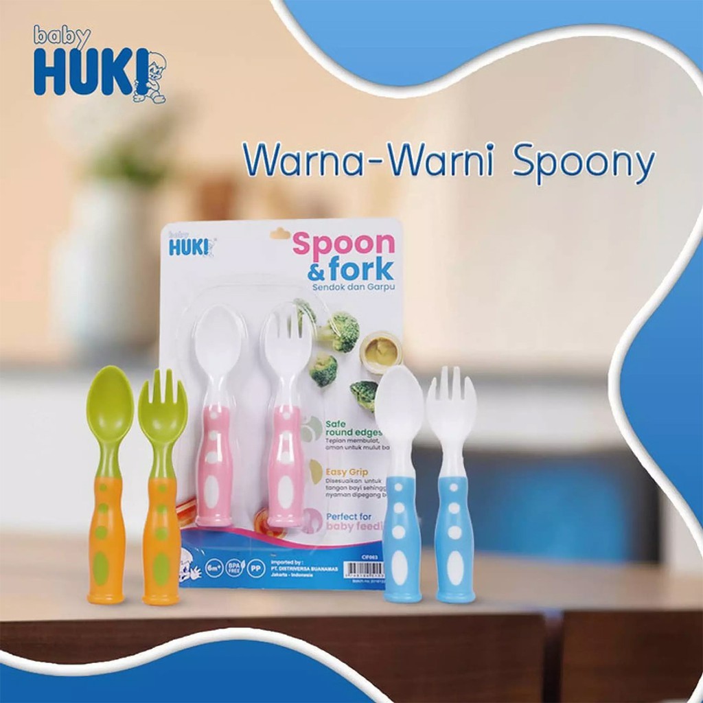 Huki Spoon And Fork Set - Sendok &amp; Garpu Peralatan Makan