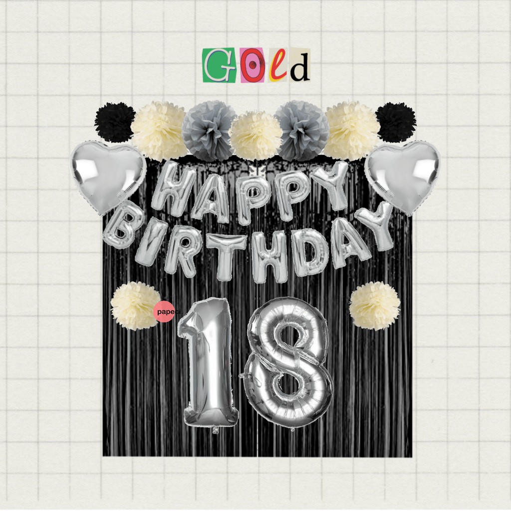 Jual Birthday Set - Golden Package Dekorasi Ulangtahun | Shopee Indonesia