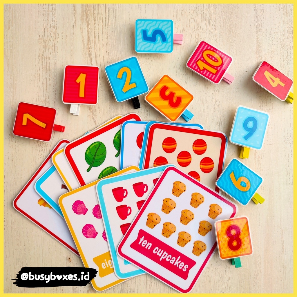 [busyboxes.id] kartu berhitung 1-10 flashcard mainan edukasi preschool