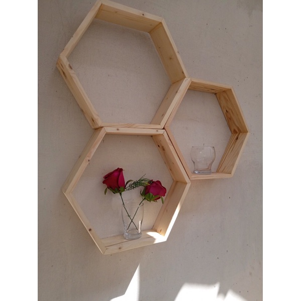 RAK DINDING /  RAK HEXAGONAL SEGI ENAM / AMBALAN SEGI ENAM / AMBALAN HEXAGON / 'Urwah al Bariqi