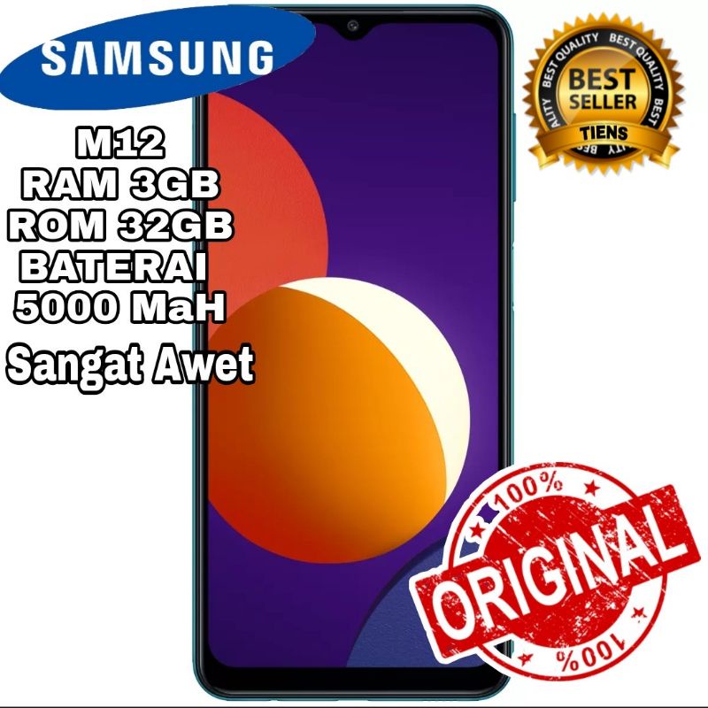 HP Android Murah Samsung M12 RAM 3GB ROM 32GB BATERAI SANGAT AWET