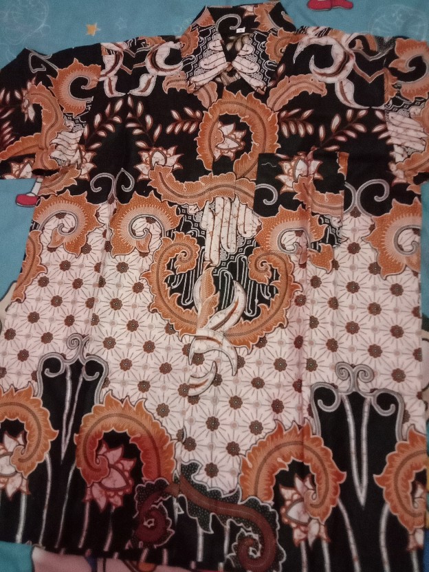 Couple Batik Pinguin Brokat Paris Denada Lengan Pendek