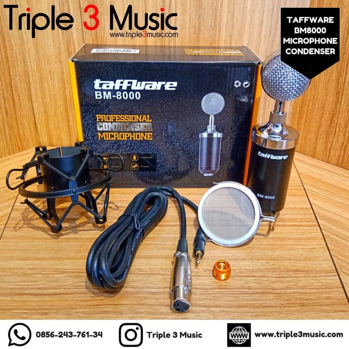 TAFFWARE BM8000 Bm 8000 ORIGINAL Mic Condenser Diskon